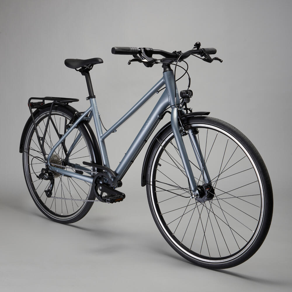Unisex City Bike Bicycle Step-Through 28 Inch Wheels 9 Speed V-Brakes Elops