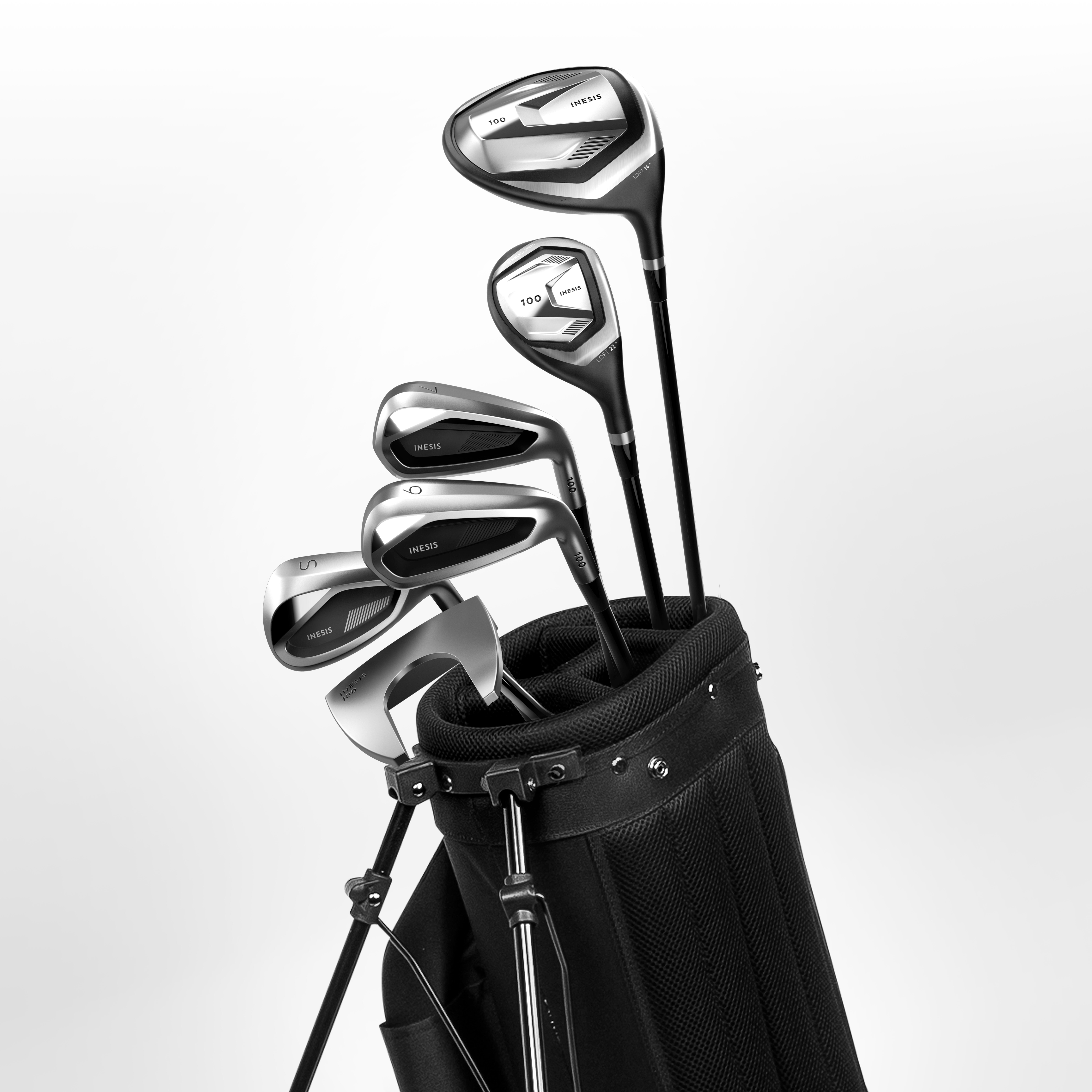 Half Set 6 Golf Clubs Right Handed Graphite 100 Inesis