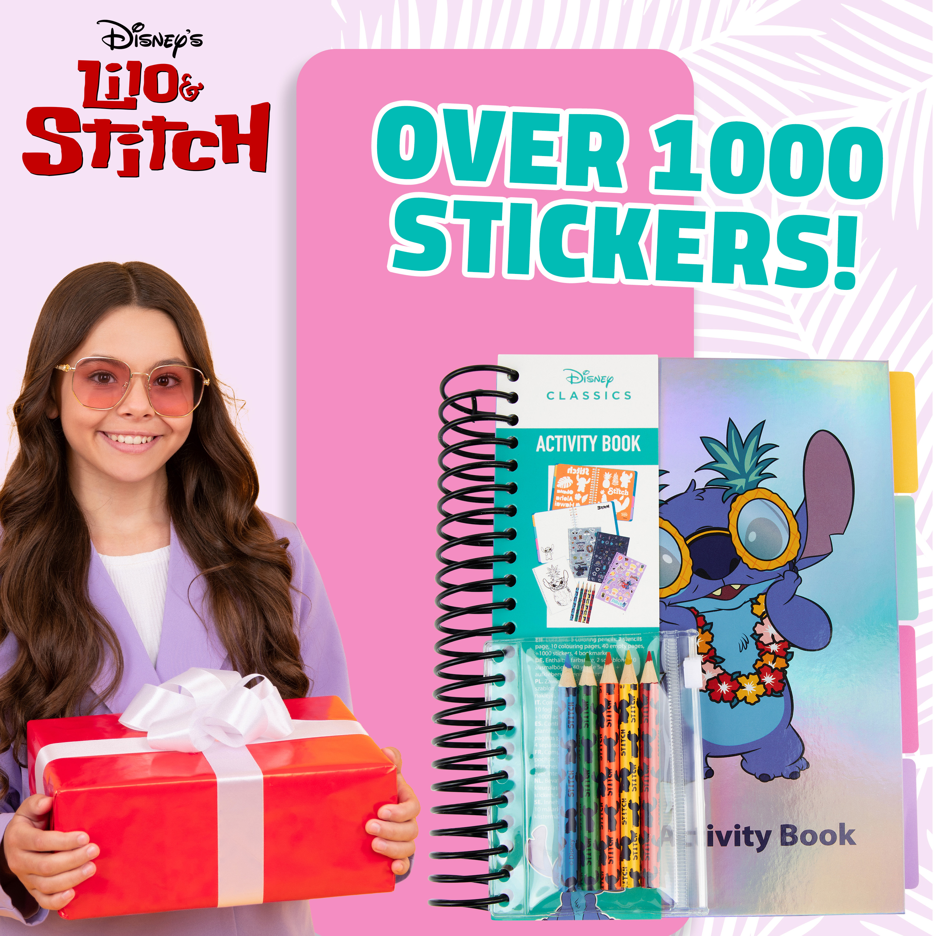Kit D'activités Effaçables Stitch - Livre De Coloriage Réutilisable 40 Pages Avec 5 Stylos - Pour Enfants Dès 3 Ans - 10