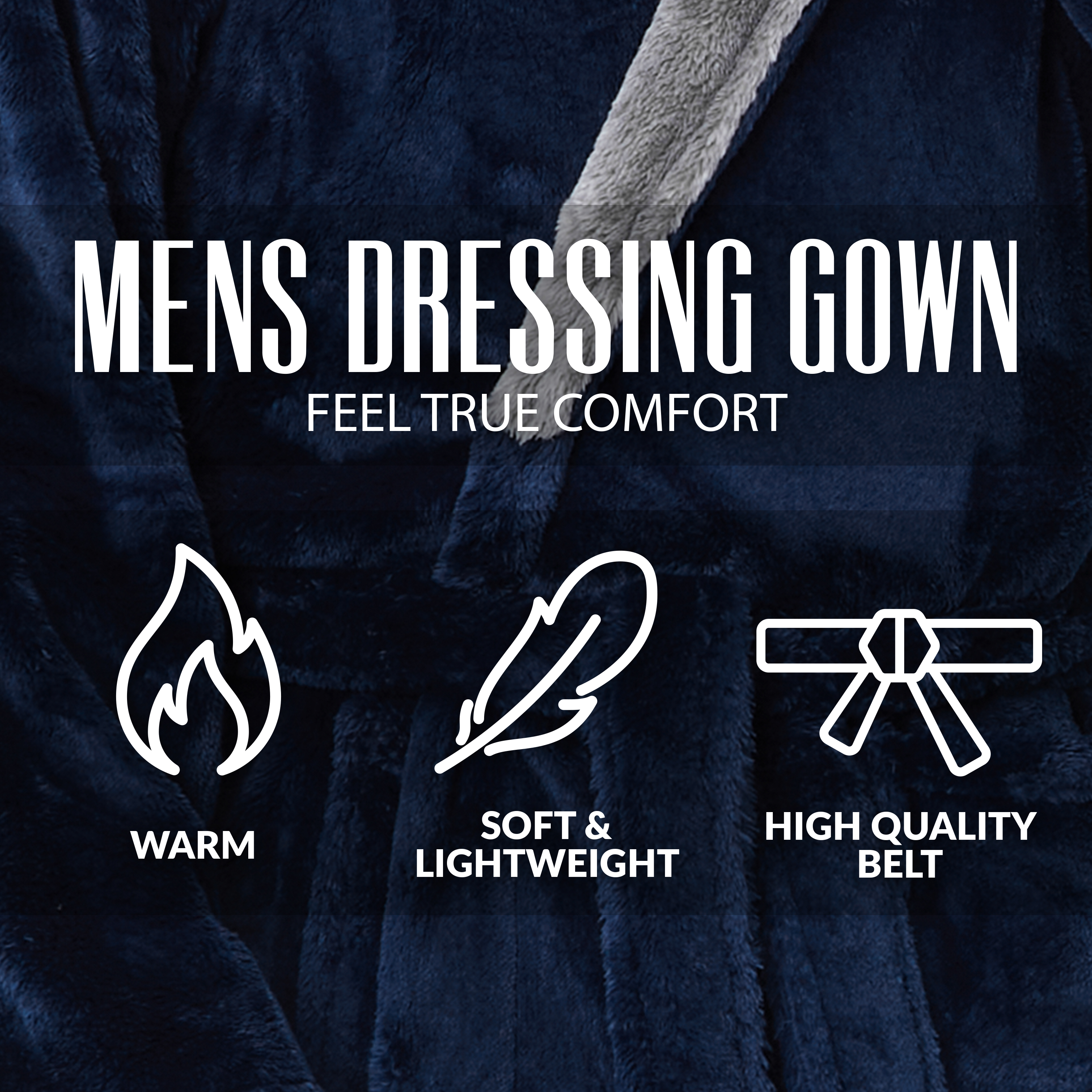CityComfort Luxury Super Soft Men Dressing Gown Mens Bathrobe - Picture 10 of 13