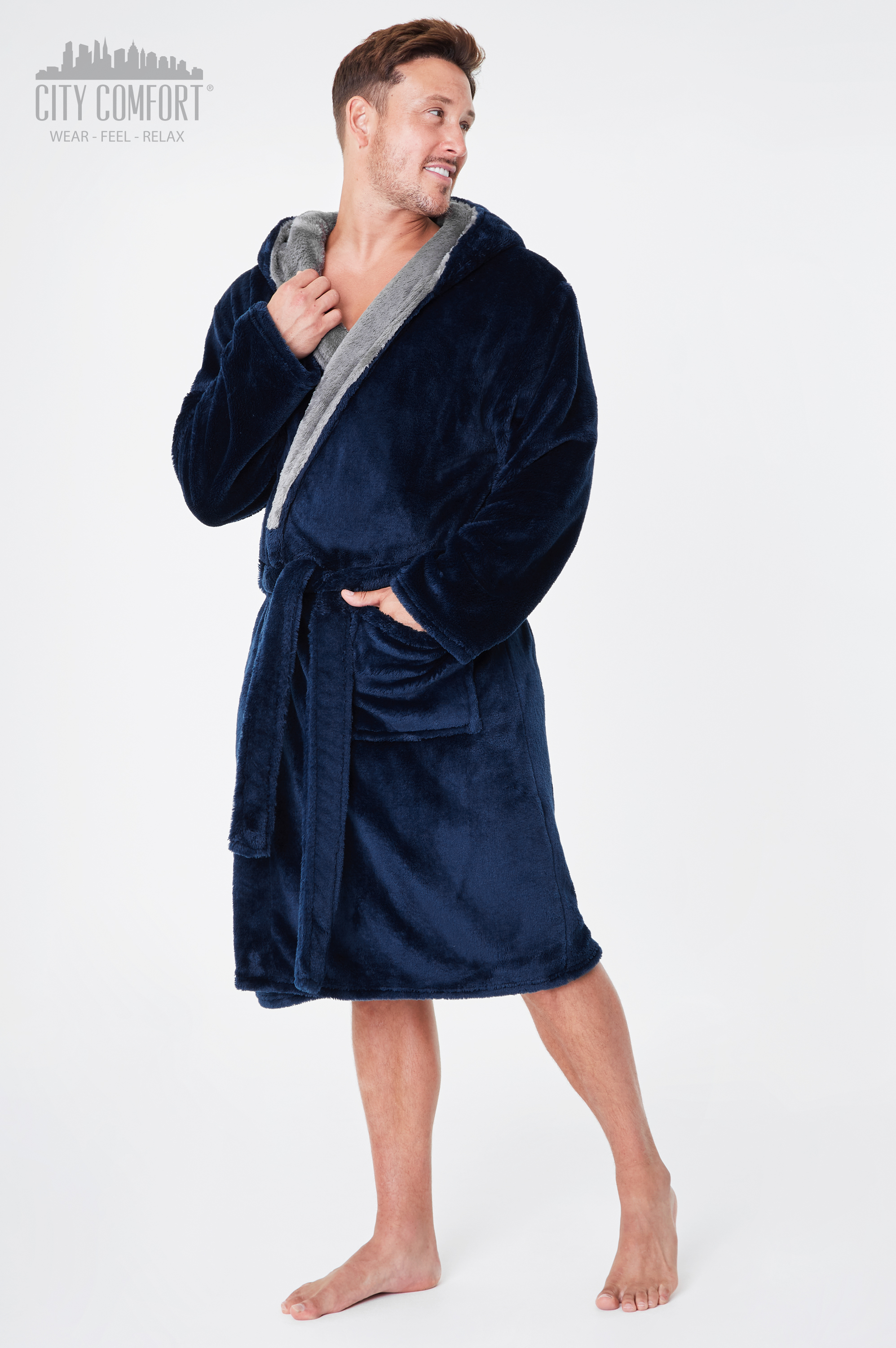 CityComfort Luxury Super Soft Men Dressing Gown Mens Bathrobe - Picture 12 of 13