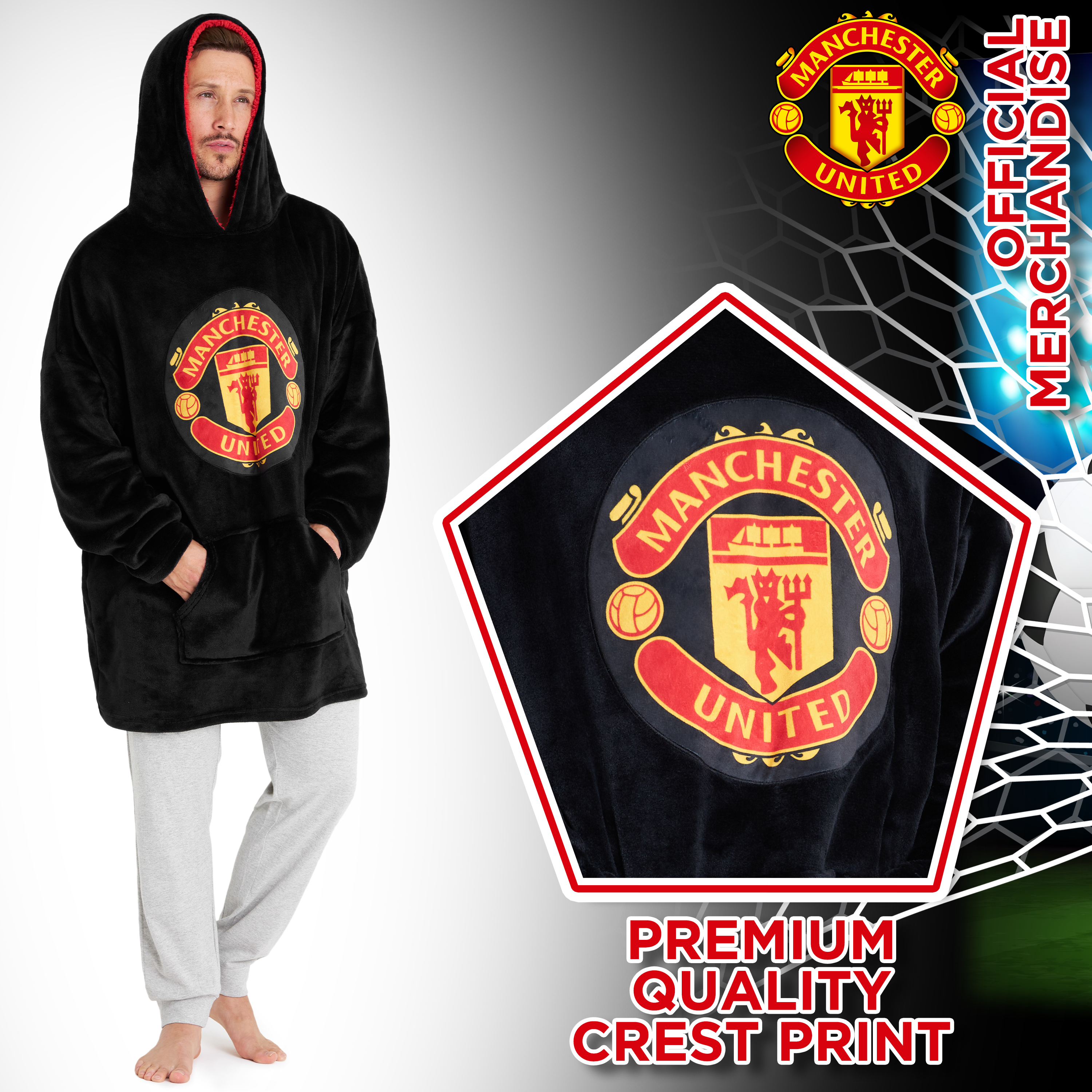 Manchester United FC Character World Officiële fleecedeken