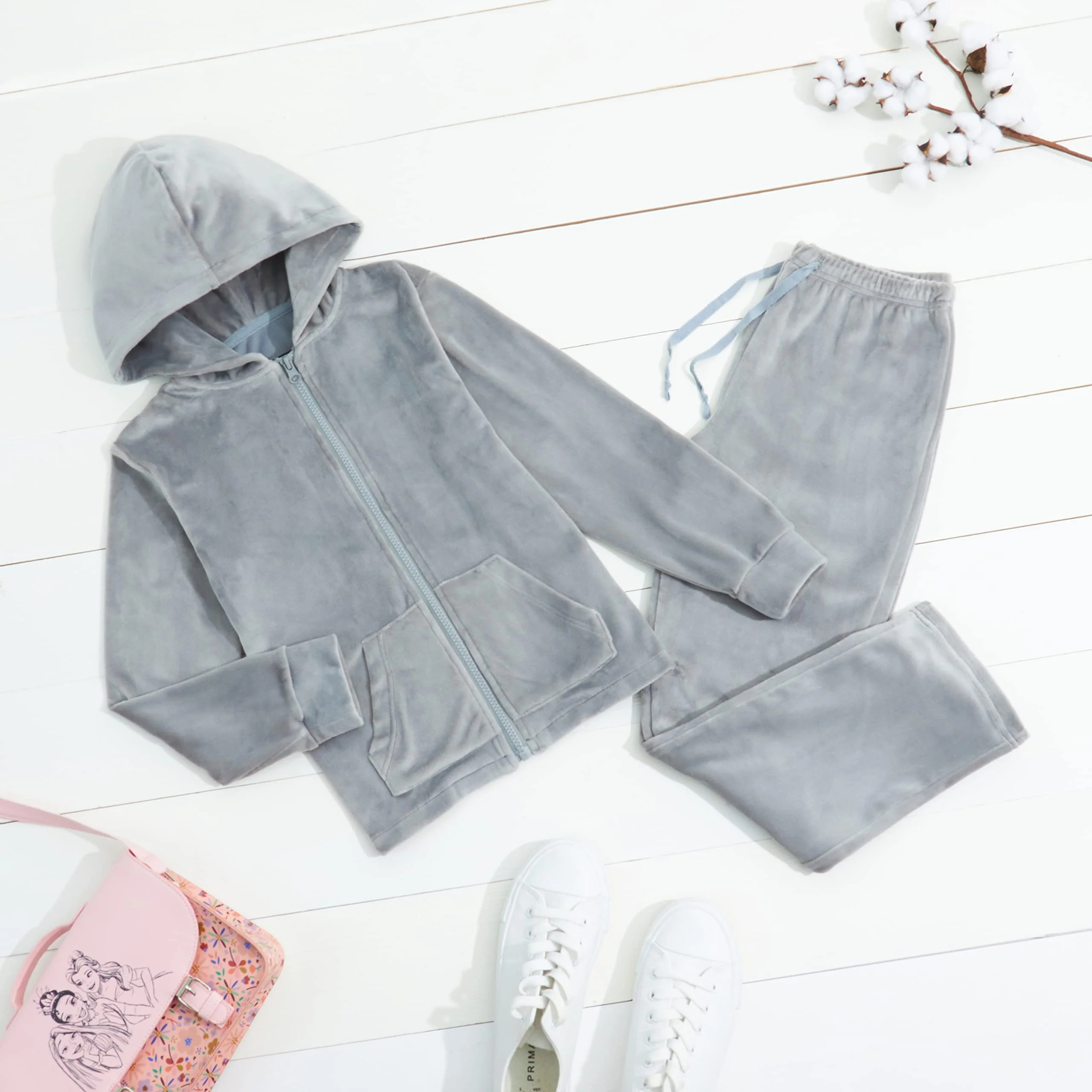 CityComfort Girls Tracksuit Set, 2 Piece Velour Tracksuit for Girls - Picture 17 of 21