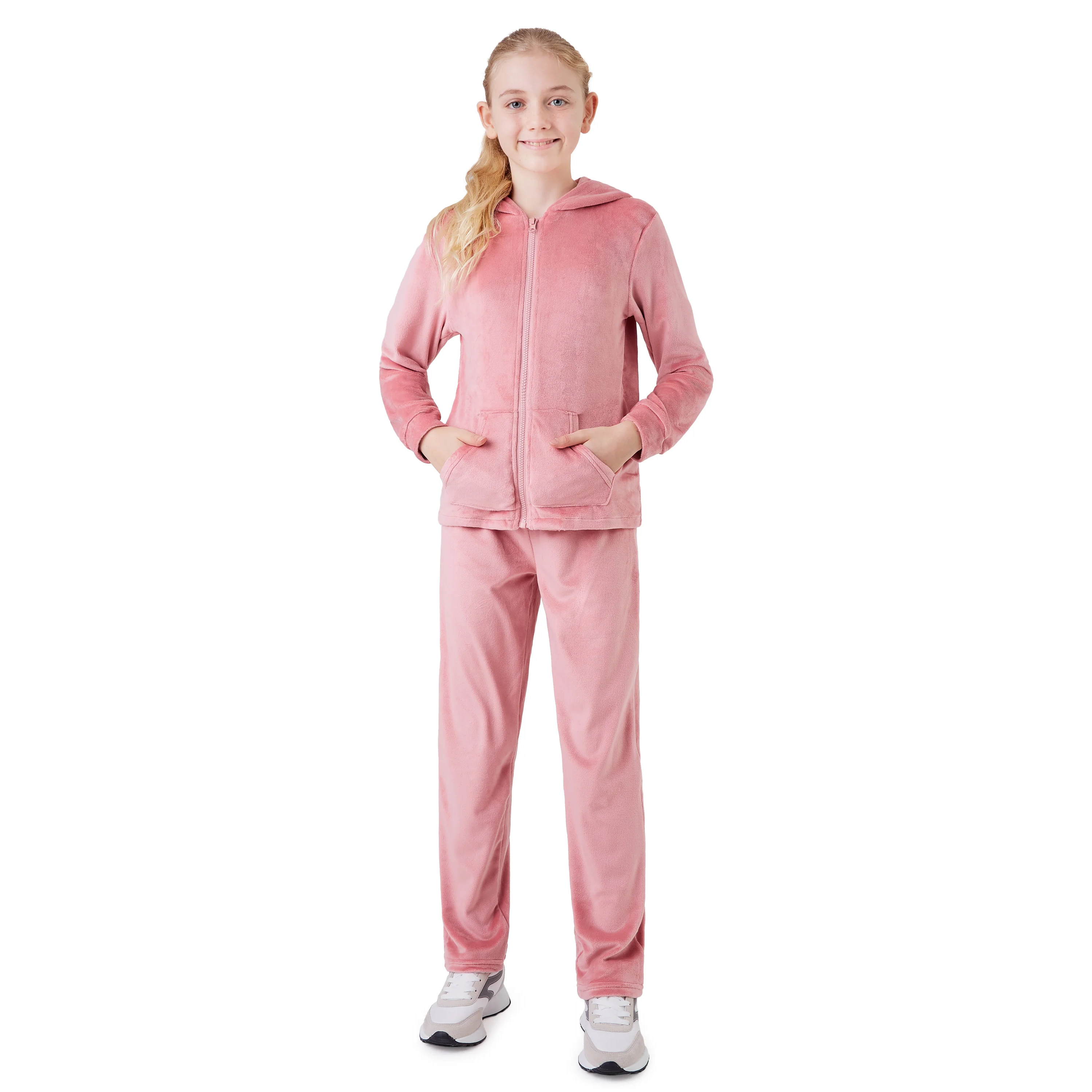 CityComfort Girls Tracksuit Set, 2 Piece Velour Tracksuit for Girls - Picture 10 of 21