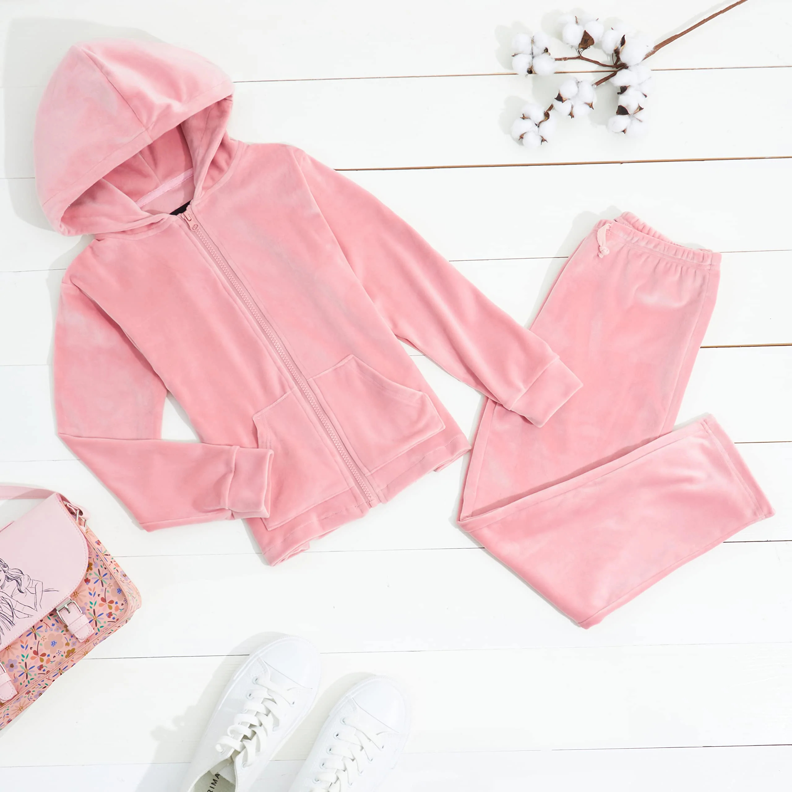 CityComfort Girls Tracksuit Set, 2 Piece Velour Tracksuit for Girls - Picture 11 of 21