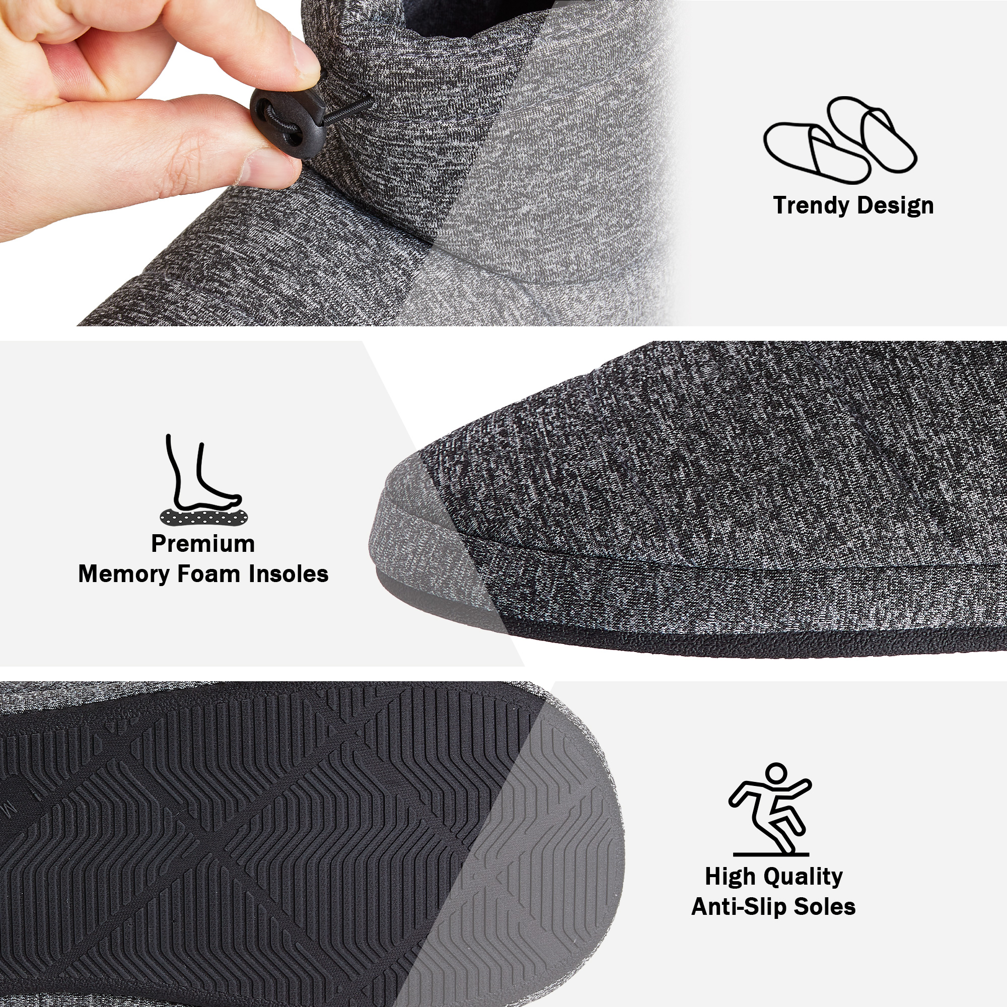 Dunlop Warm Fluffy and Cosy House Boots Slippers for Men - Picture 32 of 48