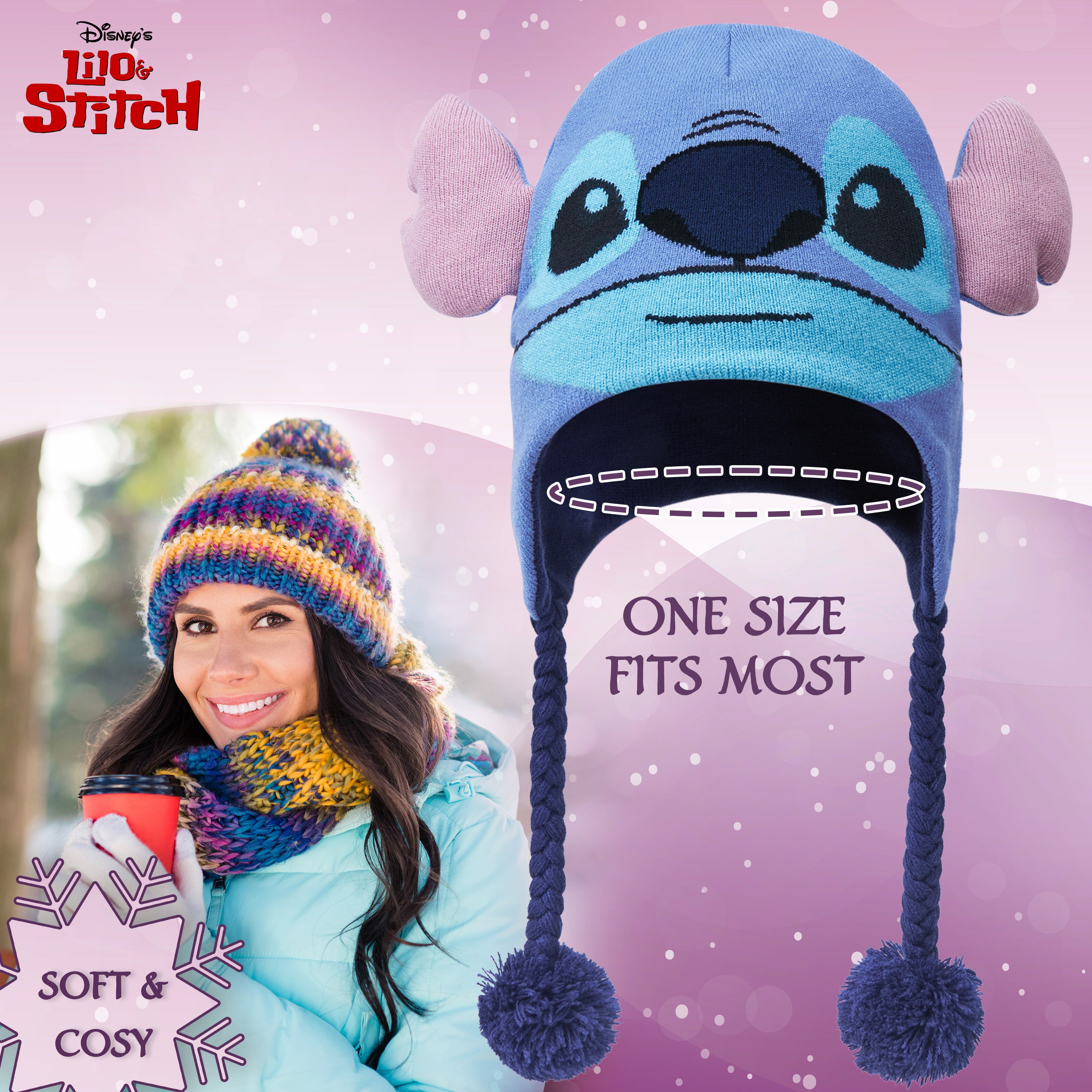Disney Beanie Hat for Women - Disney Stitch 3D Adult Hat | eBay display picture 1