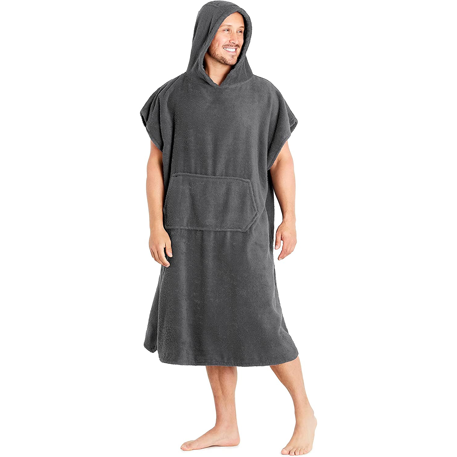CityComfort Unisex Adults Hooded Towel Poncho Robe with Pocket - Picture 11 of 26
