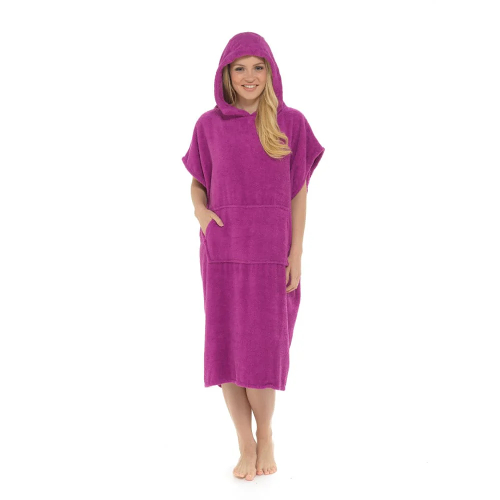 CityComfort Unisex Adults Hooded Towel Poncho Robe with Pocket - Picture 2 of 26