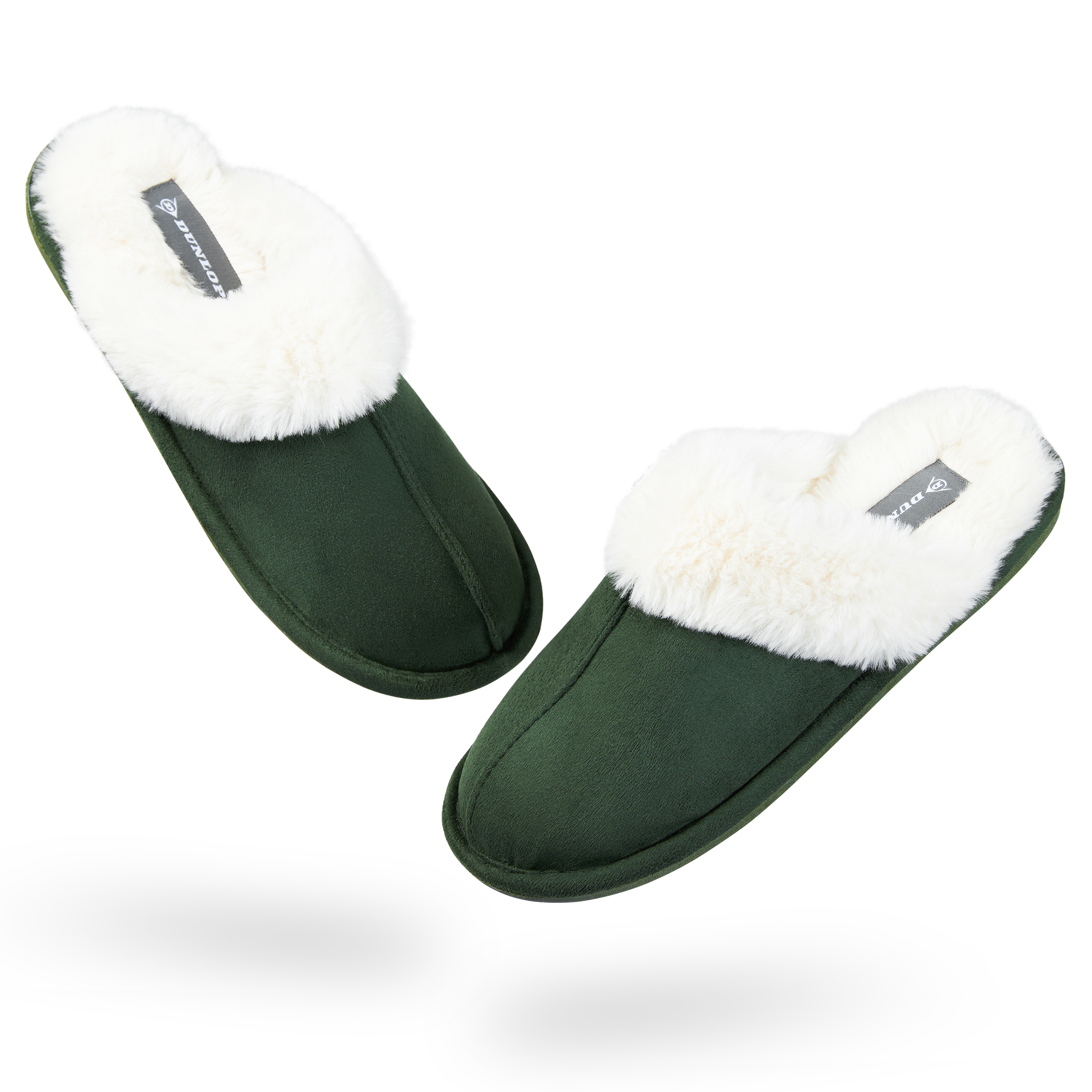 Zapatillas Dunlop para mujer, espuma viscoelástica mullidas sin cordones zapatos de casa - Imagen 22 de 56