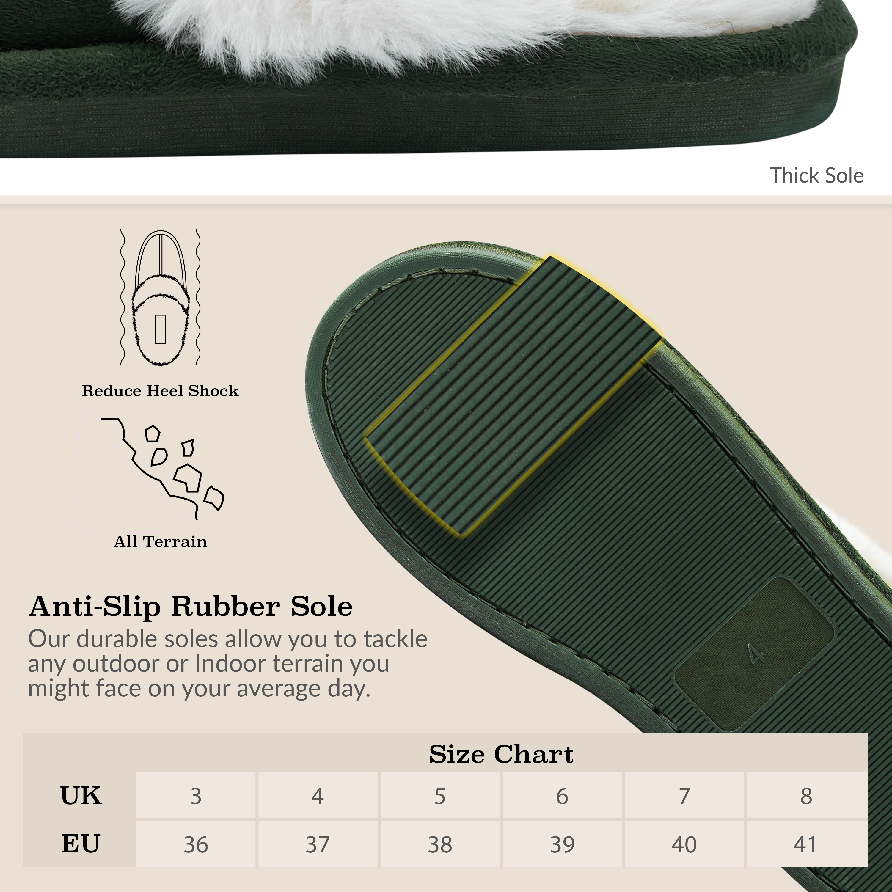 Zapatillas Dunlop para mujer, espuma viscoelástica mullidas sin cordones zapatos de casa - Imagen 27 de 56