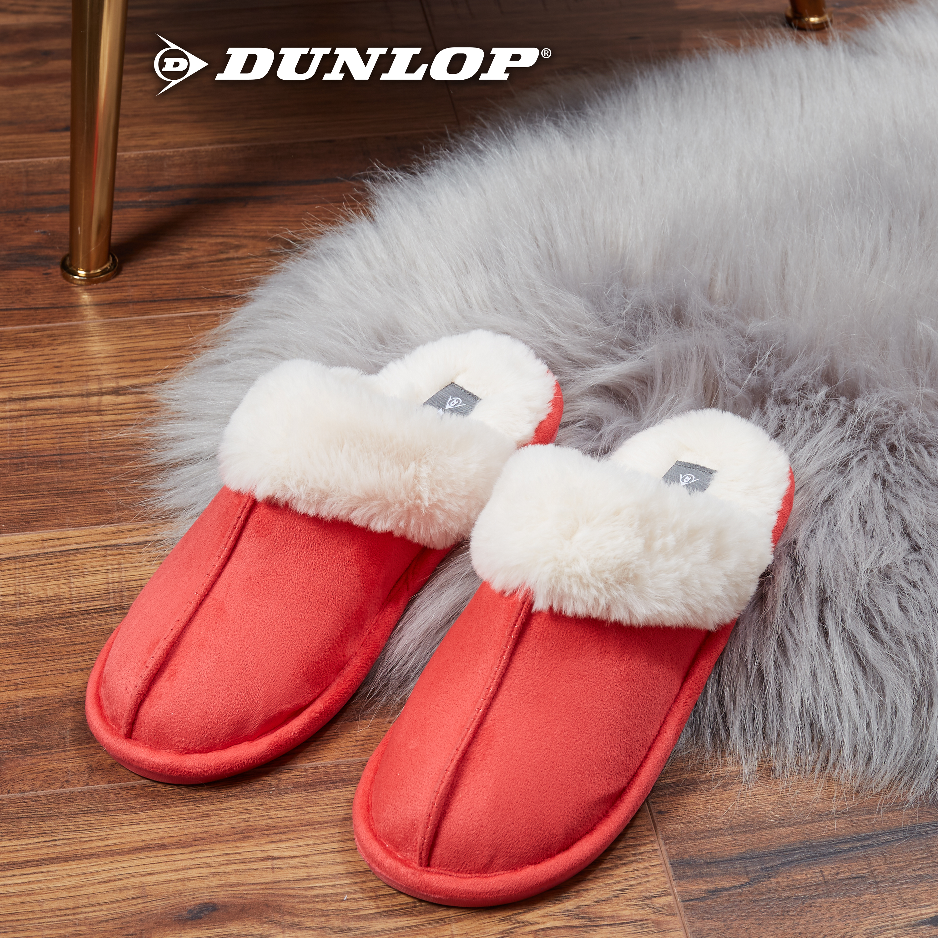 Zapatillas Dunlop para mujer, espuma viscoelástica mullidas sin cordones zapatos de casa - Imagen 38 de 56