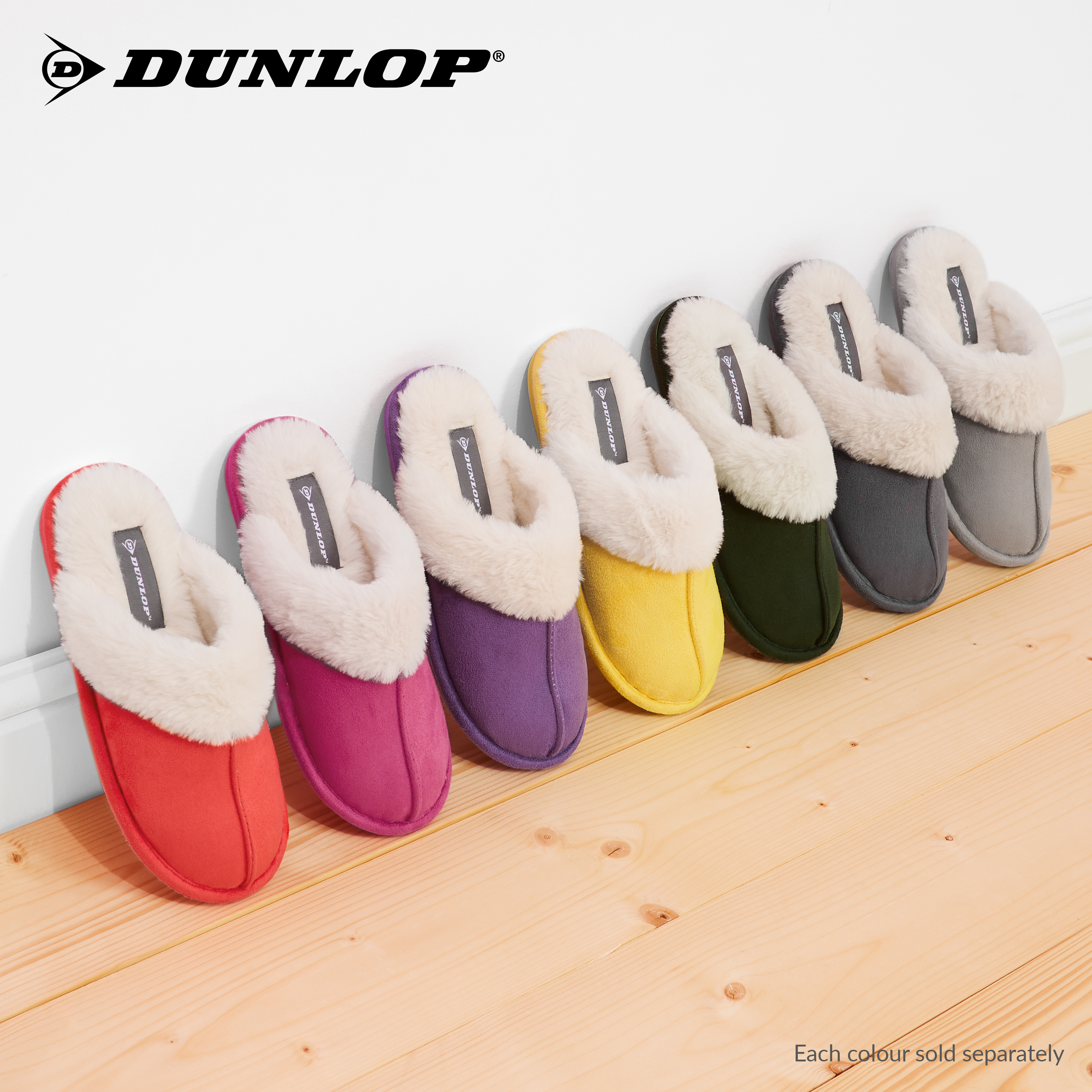 Zapatillas Dunlop para mujer, espuma viscoelástica mullidas sin cordones zapatos de casa - Imagen 42 de 56