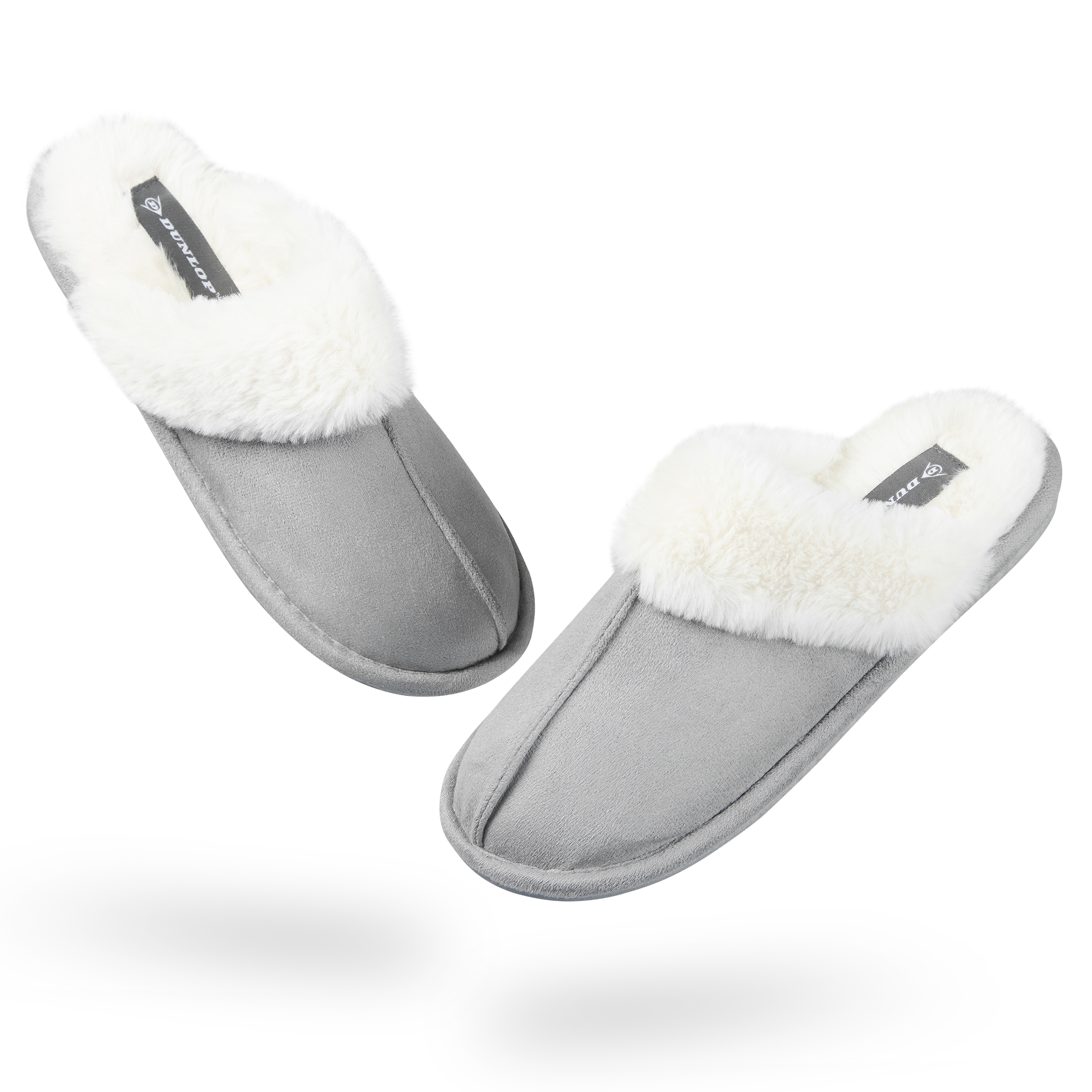 Zapatillas Dunlop para mujer, espuma viscoelástica mullidas sin cordones zapatos de casa - Imagen 15 de 56