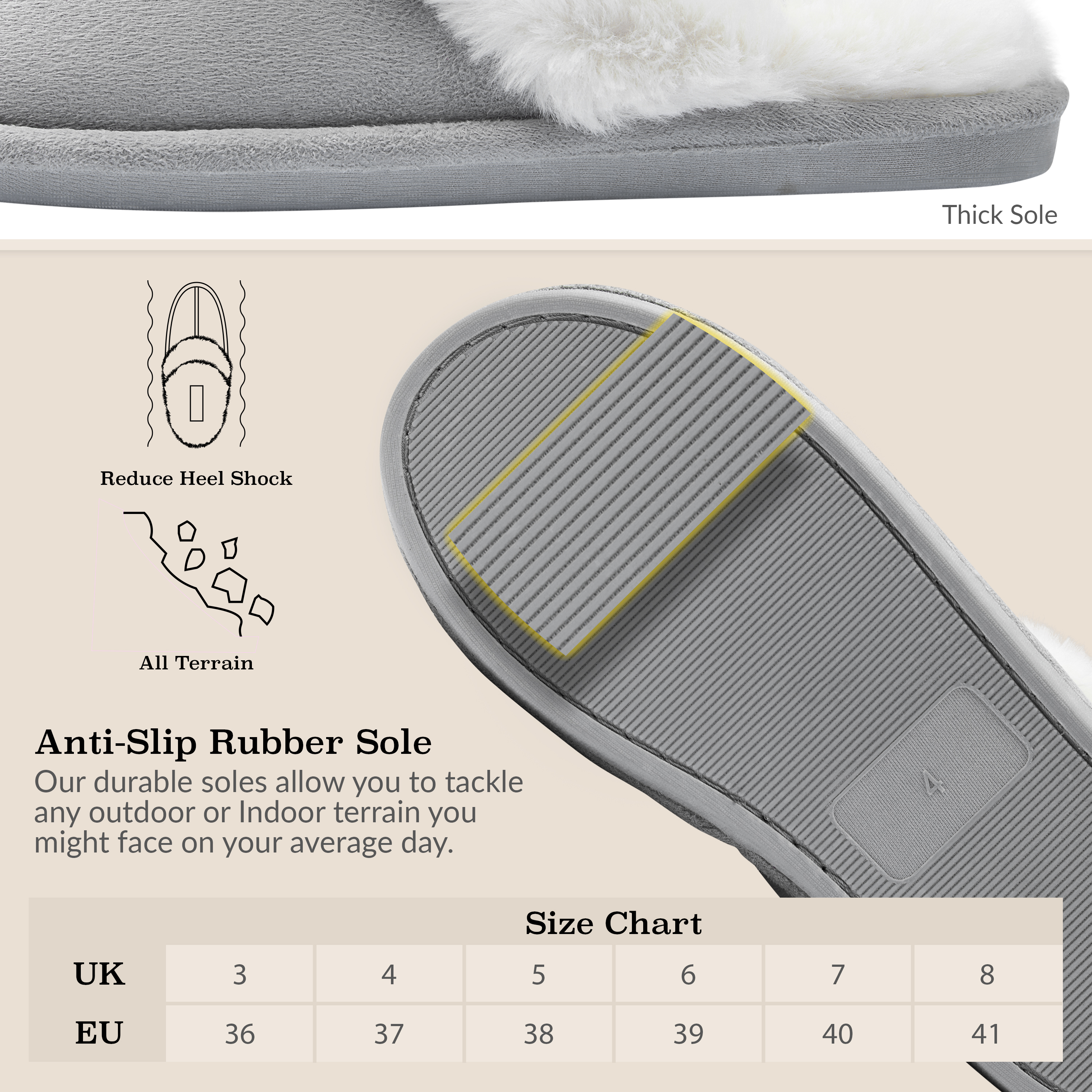 Zapatillas Dunlop para mujer, espuma viscoelástica mullidas sin cordones zapatos de casa - Imagen 20 de 56