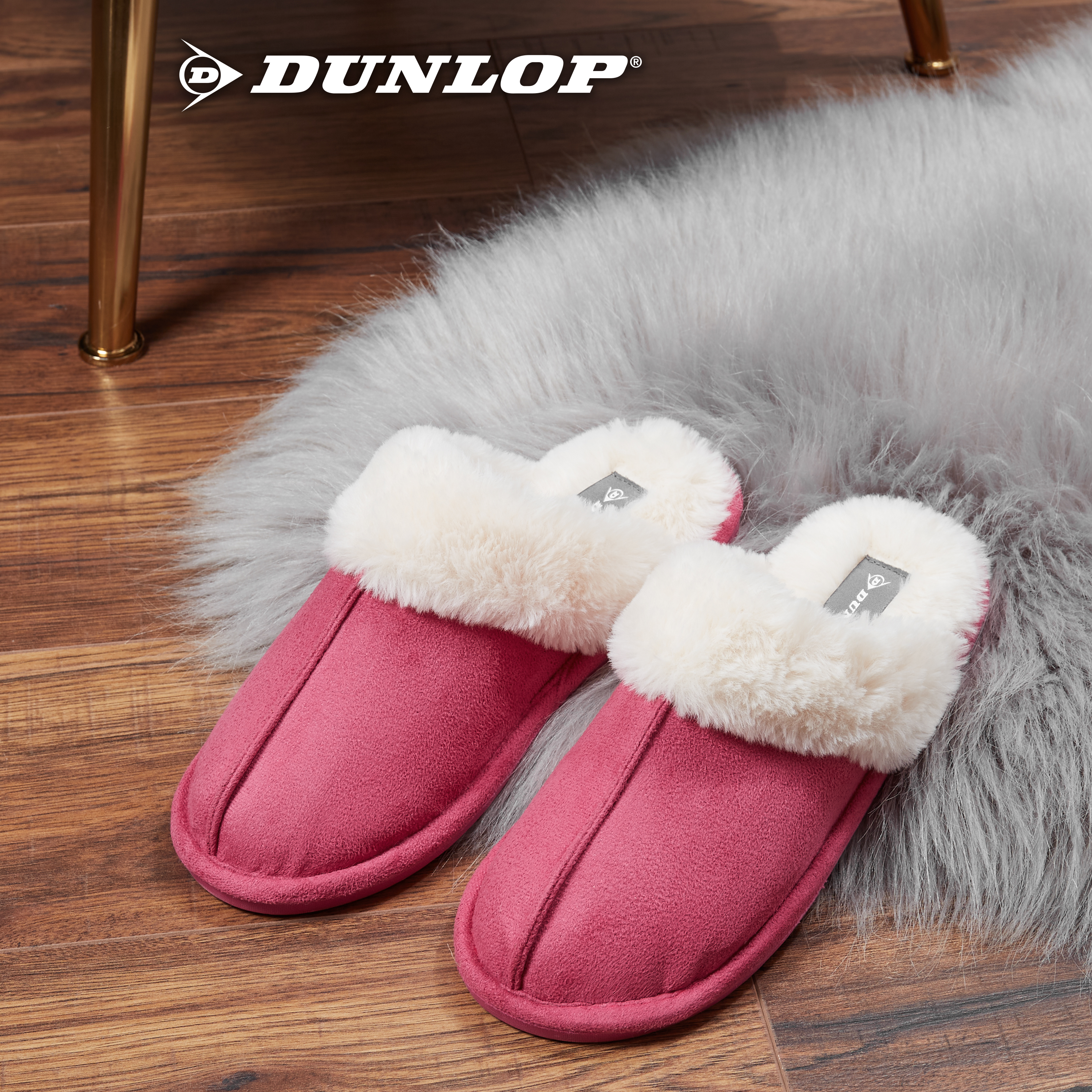 Zapatillas Dunlop para mujer, espuma viscoelástica mullidas sin cordones zapatos de casa - Imagen 52 de 56