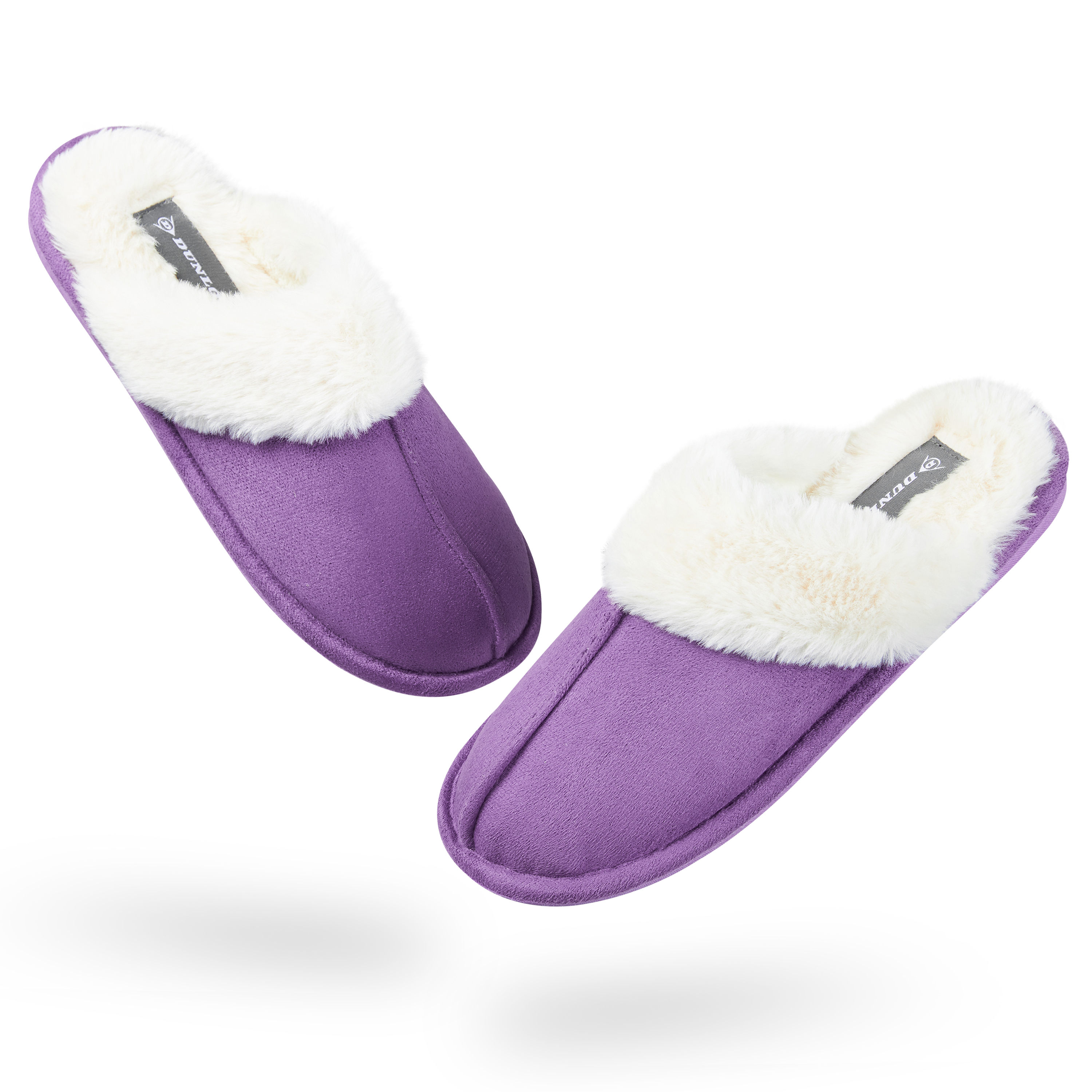 Zapatillas Dunlop para mujer, espuma viscoelástica mullidas sin cordones zapatos de casa - Imagen 43 de 56