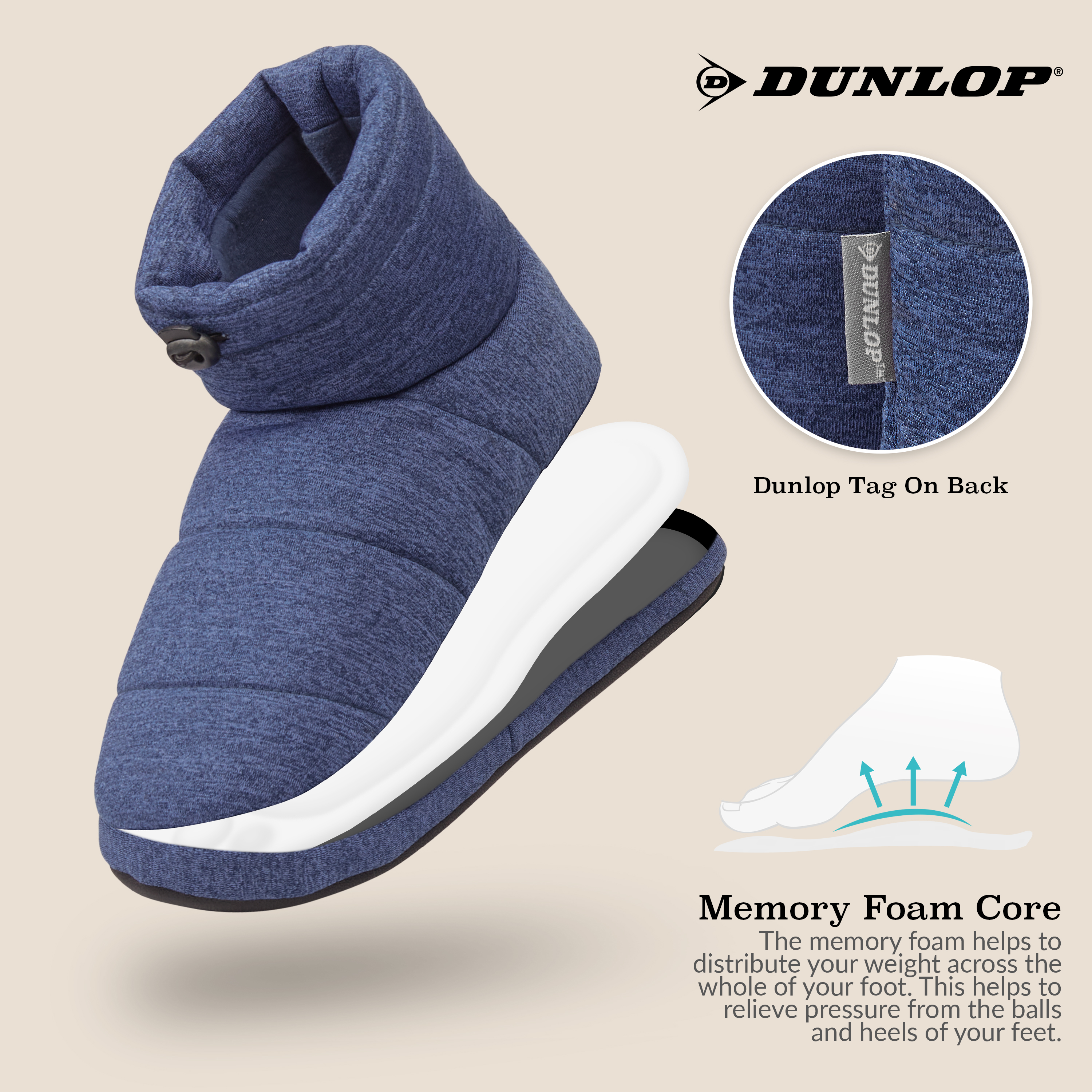 Dunlop Warm Fluffy and Cosy House Boots Slippers for Men - Picture 45 of 48