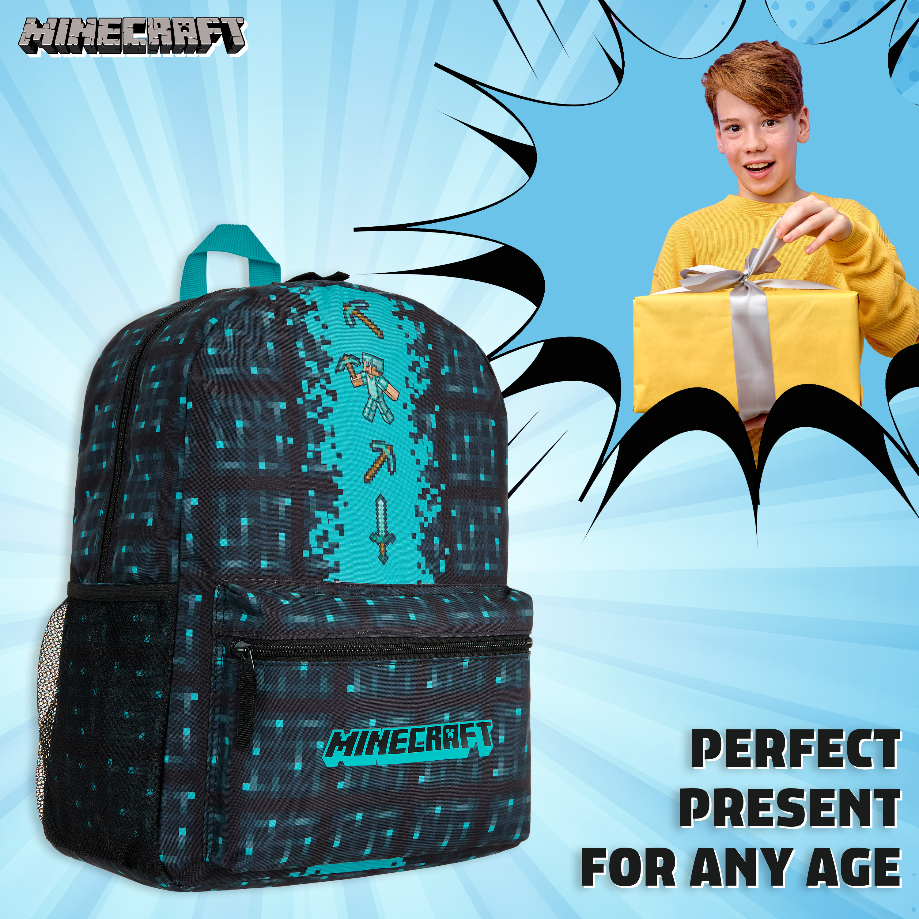 TOYBAGS Sac à Dos Américain Minecraft Pixel 42 X 31 X 13,5 Cm Scolaire