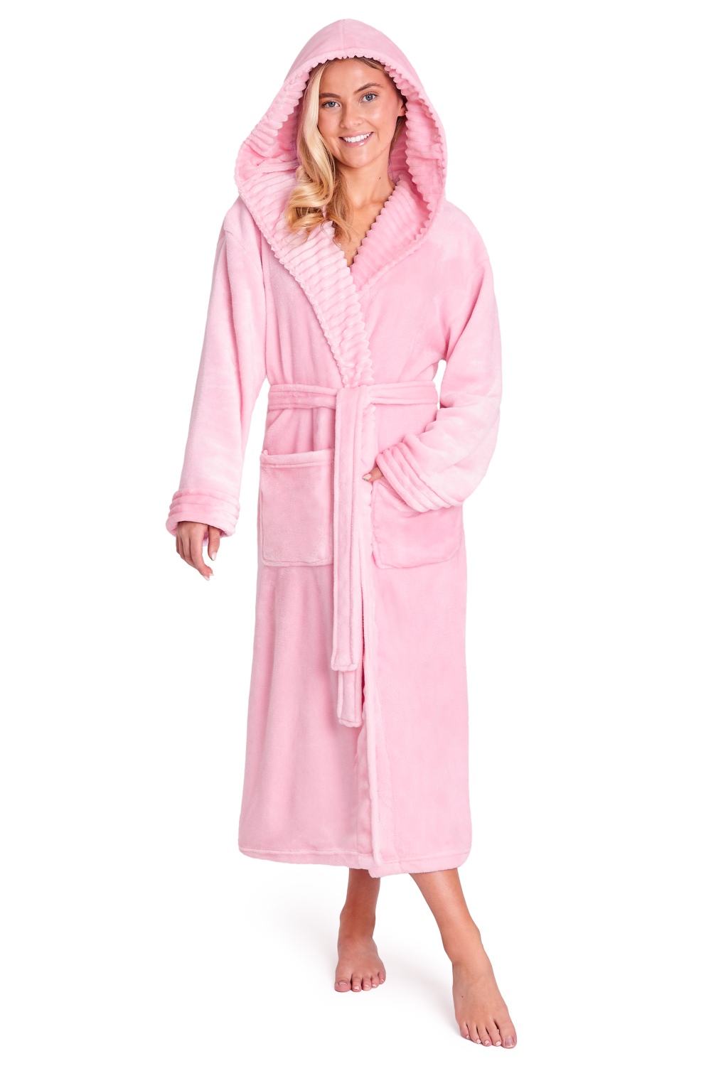 Catalonia Womens Chenille Fleece Robe Blanket, Long Dressing Gown Bathrobe  with Two Convenient Pockets and Belted Housecoat Sleepwear for Ladies,  Machine Washable, LARGE,GRAY - Walmart.com